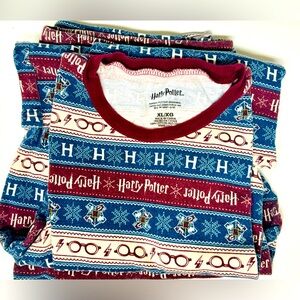 Harry Potter Matching Longsleeve PJs Holiday Christmas XL